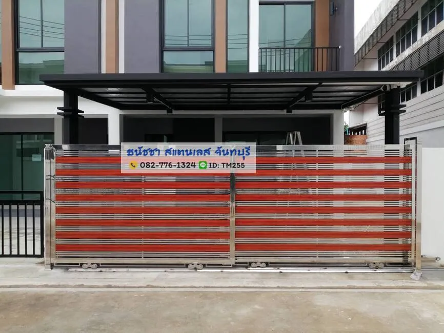 ผลงานประตูรั้วสแตนเลส งานเหล็ก จันทบุรี
